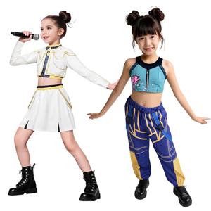 애니메이션 영화 조이 코스프레 의상 세트 소녀 K-팝 아이돌 그룹 롤플레이 의류 할로윈 카니발 무대 공연 의상