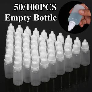 50/100PCS 플라스틱 스포이드 병 5ml/10ml 휴대용 짜낼 수 있는 반투명 빈 리필 용 병 여행용 액체 용기