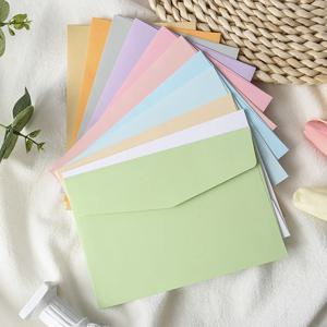 20PCS 마카롱/모란디 단색 봉투 - 초대장/인사말용 다채로운 젤리 종이 키슈 서양식 빈 봉투