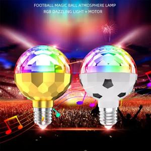 최신 6W LED 디스코 조명 전구, E27 소켓, 회전하는 스트로브 효과, RGB 컬러, 크리스탈 소재, 무대 및 파티용 조명, 디스코 램프, 크리스마스 장식용 조명, 85-265V.