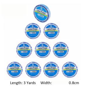 1/2/3 롤 0.8 CM*3 야드 슈퍼 헤어 블루 테이프 양면 접착 테이프 헤어 익스텐션/레이스 가발/투페이용