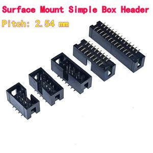 10PCS 표면 장착형 간단한 박스 헤더 피치 2.54mm JTAG 소켓 DC3-8/10/14/16/20/26/30/40P