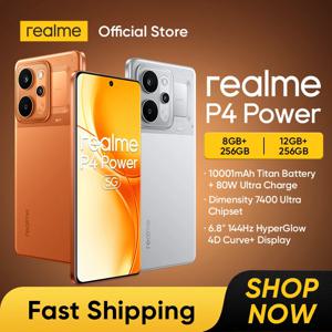 [월드 프리미어] realme P4 Power 5G 스마트폰 10001mAh 배터리 80W 충전 50MP 소니 OIS 카메라 6.8인치 144Hz 커브드 디스플레이 NFC