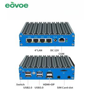 EOVOE 인텔 N150 미니 PC 4*I226-V 2.5G LAN 1COM DP HDMI pfSense 소프트 라우터 포켓 컴퓨터 윈도우11