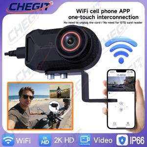 신형 2K HD 오토바이 DVR WiFi 앱 방수 IP66 루프 녹화 170도 광각 카메라 대시캠 HD 비디오 레코더