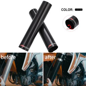 오토바이 카본 파이버 프론트 포크 가드 랩 커버 야마하 혼다 KTM EXC SX SXF XC XCF XCW JFG 더트 핏 바이크 부품용 (범용)