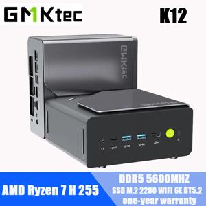 GMKtec K12 AMD Ryzen 7 H 255 미니 PC 듀얼 DDR5 5600MT/s 3개 SSD PCIe4.0 WiFi6 BT5.2 듀얼 2.5G LAN OCulink 데스크탑 게이머 컴퓨터