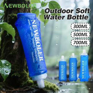 NEWBOLER 300/500/700ML 물병 TPU 접이식 소프트 병 야외 스포츠 워터백 접이식 물병 러닝 캠핑