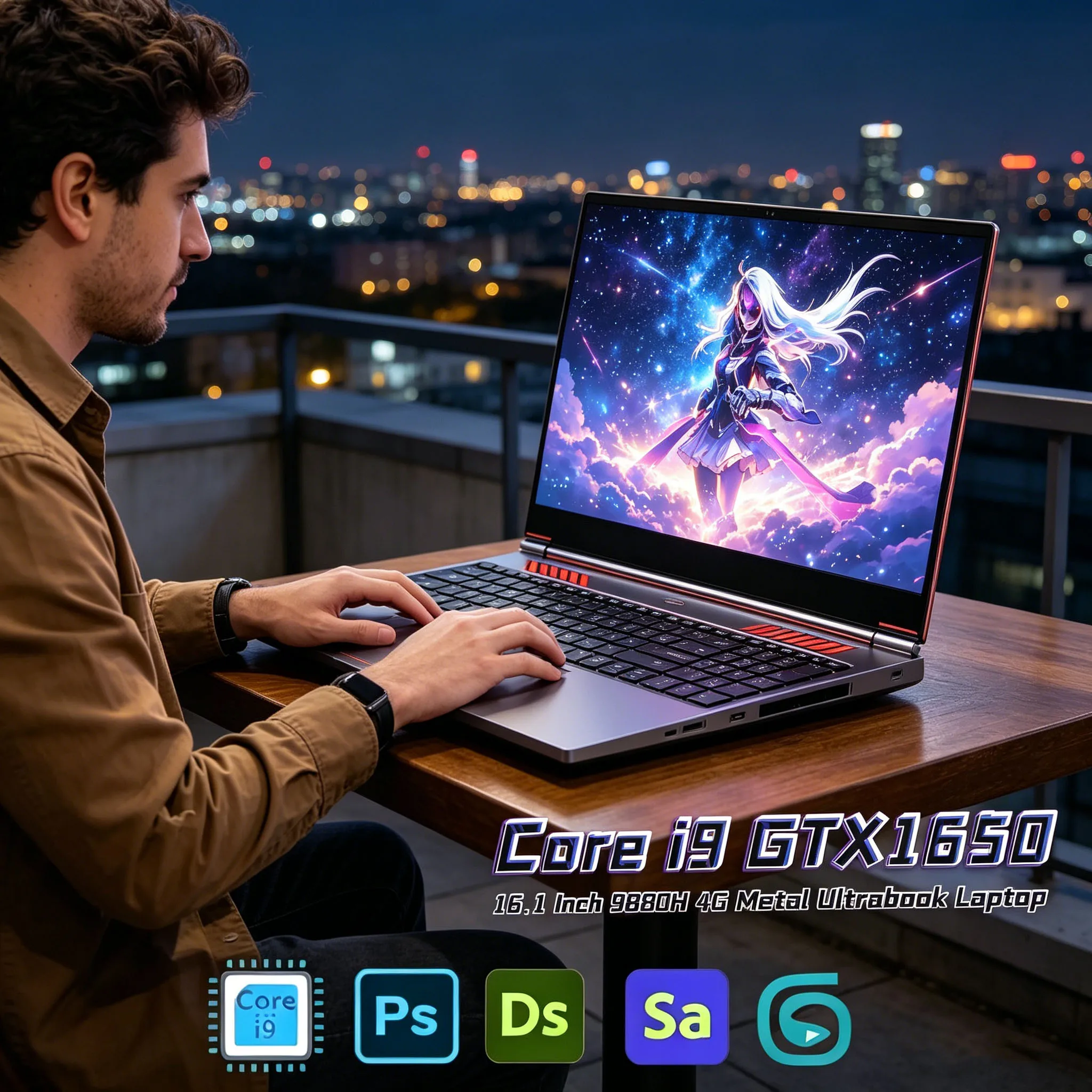2026 윈도우11 프리미엄 16.1인치 게이밍 노트북 RTX4050 6G 인텔 코어 I9-10885H 최대 64GB DDR4 2M.2 NVME 4TB