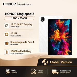 글로벌 버전 HONOR MagicPad 2 12.3인치 144Hz OLED 아이 컴포트 디스플레이 스냅드래곤 8s Gen 3 10050mAh 배터리 AI 태블릿