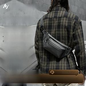 프로모션 남성 크로스백 여행용 방수 지퍼 가슴가방 싱글 숄더 슬링백 유행 브랜드 PVC 소재