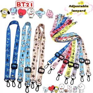 BT21 코야 슈키 카미 개성 넘치는 휴대폰 끈, 가방과 카메라용 조절 가능한 크로스 스트랩, 만능 끈