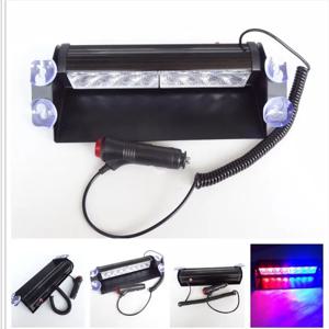 컬러 자동차 트럭 비상 점멸기, 대시 스트로브 경고등, 주간 주행 플래시, LED 경찰 조명, 8 LED, 3 가지 플래시 모드, 12V