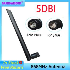 Grandwismom1p ~ 2p 868 ~ 915MHz 안테나 5dbi sma male wlan wifi 듀얼 밴드, antena iot 모듈 라우터 tp 링크 신호 수신기 고 이득