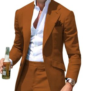의상 Pour Hommes 피크 칼라 남성 정장 노치 그린 슬림 피트 블레이저 자켓 바지 2PCS 인과 비즈니스 웨딩 신랑 착용