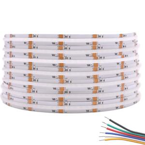 CCT RGB RGBW RGBCCT COB LED 스트립 조명 고밀도 플렉스 FCOB LED 테이프 조명 디밍 가능 FOB 선형 리본 DC12V 24V 5M/롤