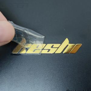 10PCS 사용자 정의 텍스트 이름 금속 3D 전송 스티커 로고 쉬운 찢어짐을위한 여러 금색과 은색 색상