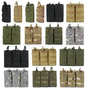1000D 나일론 싱글 더블 트리플 매거진 파우치 AR15 M4 5.56 AK 7.62 홀스터 Molle Airsoft AEG GBB Mag 캐리어