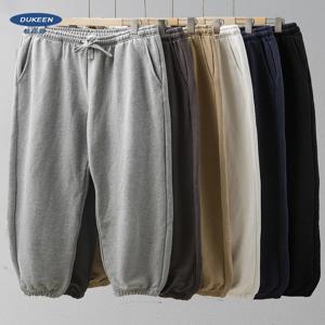 DUKEEN 500G 헤비급 남성 운동복 봄, 가을 100% 코튼 루즈 캐주얼 스포츠 조깅 바지 남성용 Drawstring Trouse