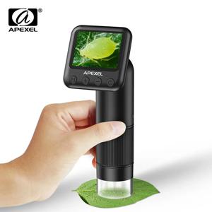 APEXEL LCD 스크린 디지털 현미경, PCB 비디오 납땜용 USB 현미경, 어린이 선물, 전화 수리, 피부 감지, 400-800X