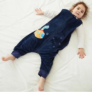 MICHLEY 만화 어린이 아기 침낭 피트와 함께 민소매 잠옷 sleepsack 잠옷 소녀 소년 어린이 unisex 1-6 t