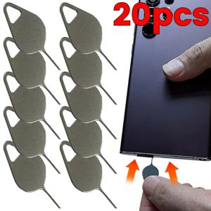 20Pcs 금속 꺼내기 Sim 카드 트레이 오픈 핀 키 도구 아이폰 15 14 SamSung Xiaomi Apple iPad 태블릿 범용 제거 바늘