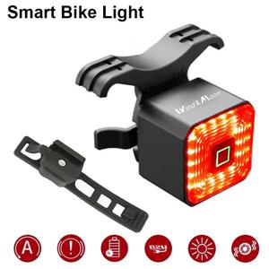 스마트 자전거 후미등, 자동 시작 정지 브레이크 감지, 유도 방수, USB 충전, 사이클링 테일 라이트, LED 자전거 라이트
