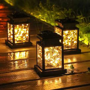 태양열 LED 조명 야외 초점 플로어 랜턴 패널 촛불 테라자 실내 걸이식 발코니, 정원용 새 장식 조명