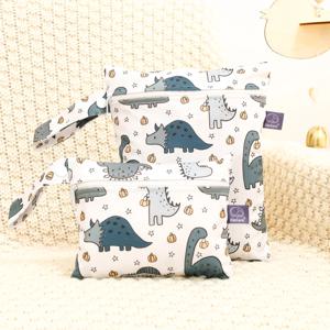Elinfant 2pcs 세트 귀여운 월경 보관 가방 18*25cm&18X14cm 방수 기저귀 가방