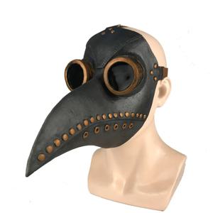 검은 고무 전염병 의사 마스크 의상 할로윈 만화 짜증 Steampunk 가스 라텍스 마스크 어린이와 성인을위한 코스프레 소품