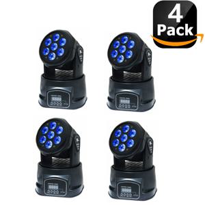 4PCS LED Wash7x12W RGBW 이동 헤드 조명 디스코 DJ KTV 12/16DMX 채널에 대 한 4in1 RGBW LED 무대 Dj 빛