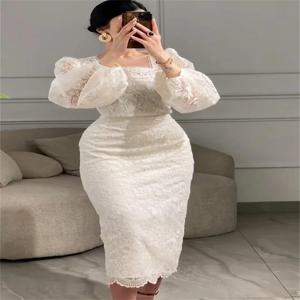 맞춤형 스파클 절묘한 고품질 저지 셔링 정장 이브닝 a 라인 스퀘어 넥 맞춤형 행사 가운 미디 드레스 Fo