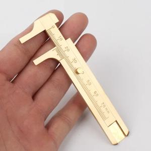 80/100mm 미니 황동 슬라이딩 눈금자 이중 저울 금속 버니어 캘리퍼스 게이지 마이크로미터 정밀 측정 용품