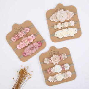 3 개/대 인공 꽃 아기 머리띠 소녀 Rhinstone 나일론 헤어 밴드 어린이 미니 기능 사진 소품 어린이 패션 모자를 쓰고 있죠