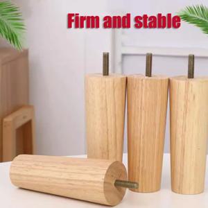 4Pcs 단단한 나무 가구 다리 높이 10/12/15CM 직선 튼튼한 테이퍼 소파 침대 캐비닛 테이블 의자 교체 가구 다리