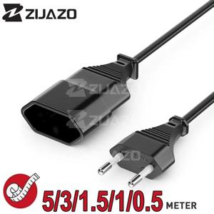 EU 전원 연장 케이블 2핀 유럽형 EU 남성-여성 전원 연장 코드 5M/3M/1.5M/1M/0.5M EU AC 전원 코드 연장선