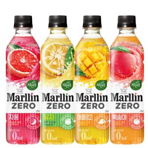웅진 자연은 더말린 제로 500ml 20개 4종 자몽/복숭아/애플망고/유자
