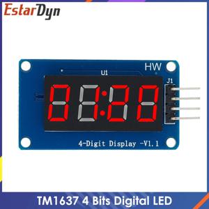 TM1637 Arduino 7 세그먼트 용 4 비트 디지털 LED 디스플레이 모듈 0.36 인치 시계 빨간색 양극 튜브 4 직렬 드라이버 보드 팩