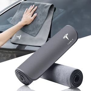 세차 마이크로 화이버 타월 자동 엠블럼 청소 건조 걸레 천 Auot for Tesla Model 3 S Y X 2021 2022 2023 Car Roadster Bonina