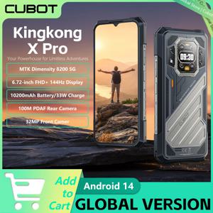 CUBOT KINGKONG X PRO 견고한 스마트폰, MTK 디멘시티 8200, 6.72 인치 화면, 144Hz, 10200mAh, 12GB, 24GB RAM, 256GB ROM, 100MP 카메라, NFC, 5G