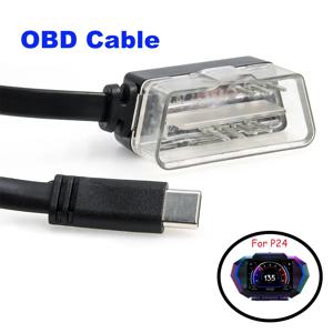 1.8M Obd2 케이블 와이어 맞는 P24 P10-Pro 자동차 헤드 업 디스플레이 케이블 유형-C 연결 라인 진단 도구 스위치 OBDII HUD 어댑터
