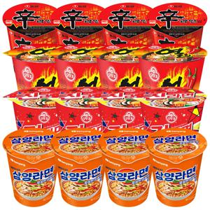 컵라면 소컵 세트(삼양라면4개+신라면4개+열라면4개+진라면매운맛4개)