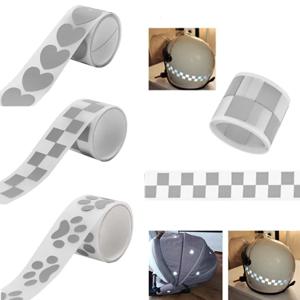1 롤 1Mx3cm 하트 스타 반사 테이프 스티커 의류 철 Bagpack 티셔츠 열 광선 어두운 반사 스티커