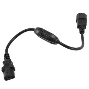 뜨거운 판매 특수 PDU UPS 전원 코드 케이블, IEC 320 C14 ~ C13 온/오프 스위치 30cm 검정색