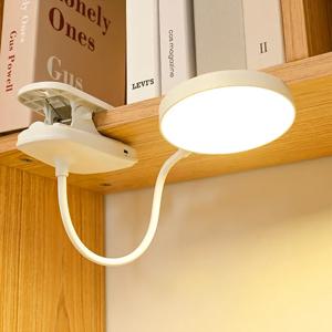 Led 테이블 램프 접이식 클램프 연구 스탠드가있는 USB 충전식 야간 조명 읽기 램프 터치 3 모드 디밍 눈 보호 조명