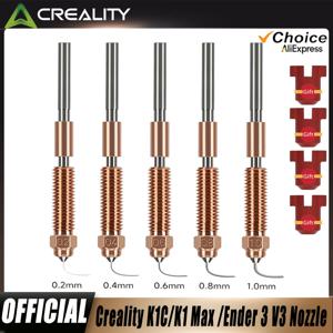 K1C 노즐 0.4mm, Creality K1C / Ender 3 V3 / V3 Plus 3D 프린터용 교체 노즐, 프린터 부품 및 액세서리