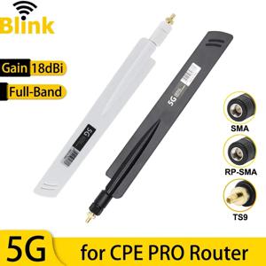 2PCS 5G WiFi 옴니 안테나 18dBi 전대역 증폭기 TS9 SMA CPE Pro 라우터 모뎀 무선 네트워크 카드 모바일 신호 증폭기