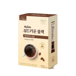 맥심 부드러운 블랙 아라비카 인스턴트 블랙커피 100T 1통
