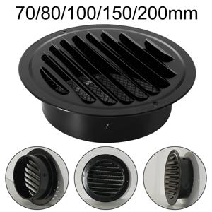 70-200mm 스테인레스 스틸 외벽 공기 배출구 벤트 그릴 라운드 덕트 캡 공기 환기 커버 메쉬 구멍 환기 시스템
