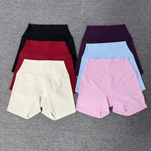 여름 뜨거운 판매 요가 반바지 높은 허리 통기성 빠른 건조 요가 짧은 바지 피트니스 러닝 사이클링 운동 체육관 의류